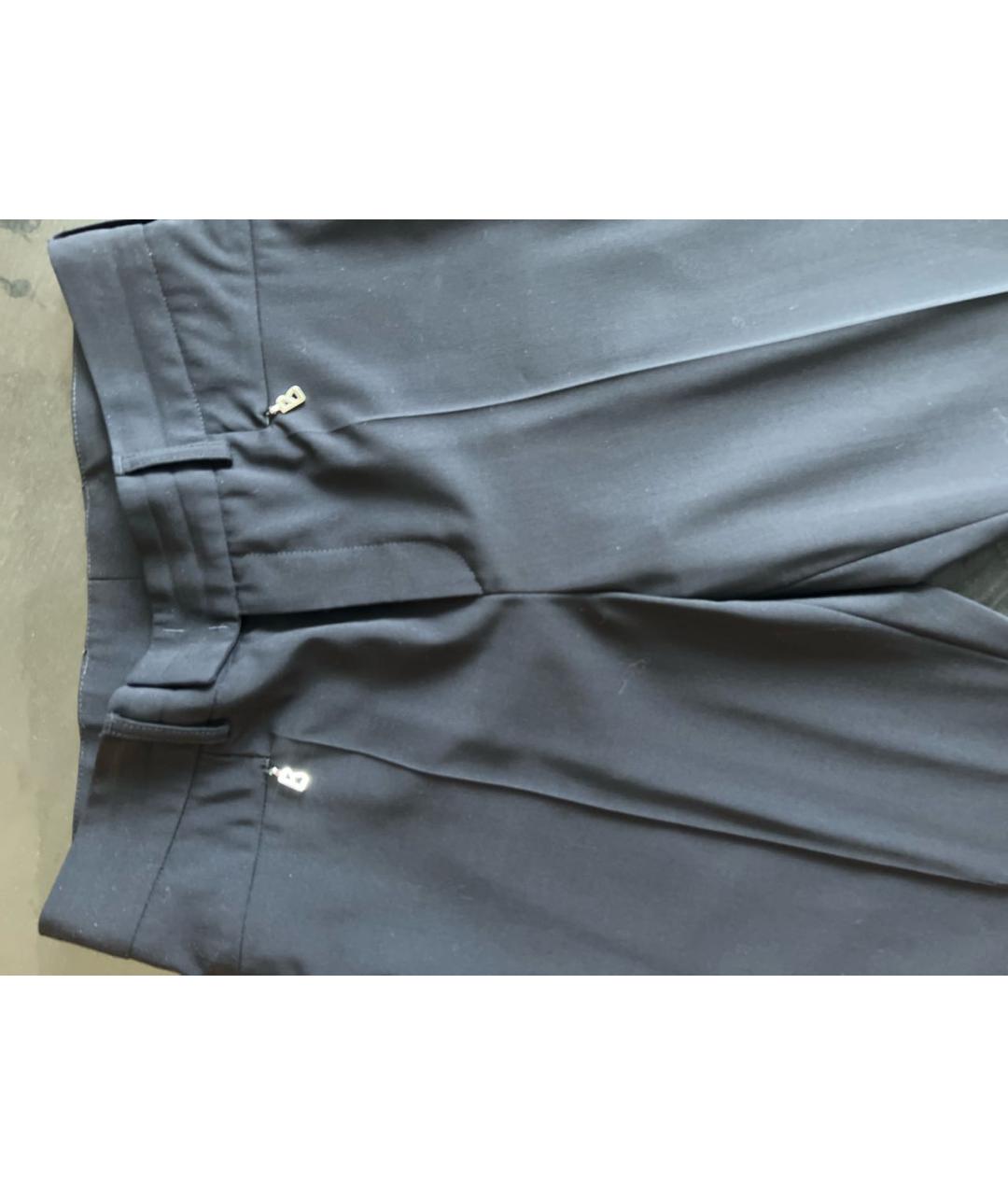 BOGNER Темно-синие шерстяные прямые брюки, фото 3