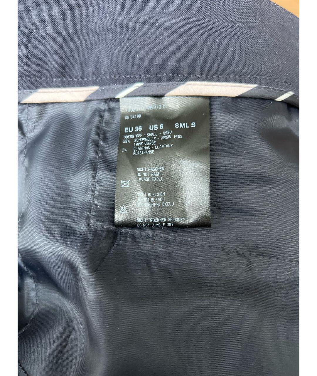 BOGNER Темно-синие шерстяные прямые брюки, фото 7