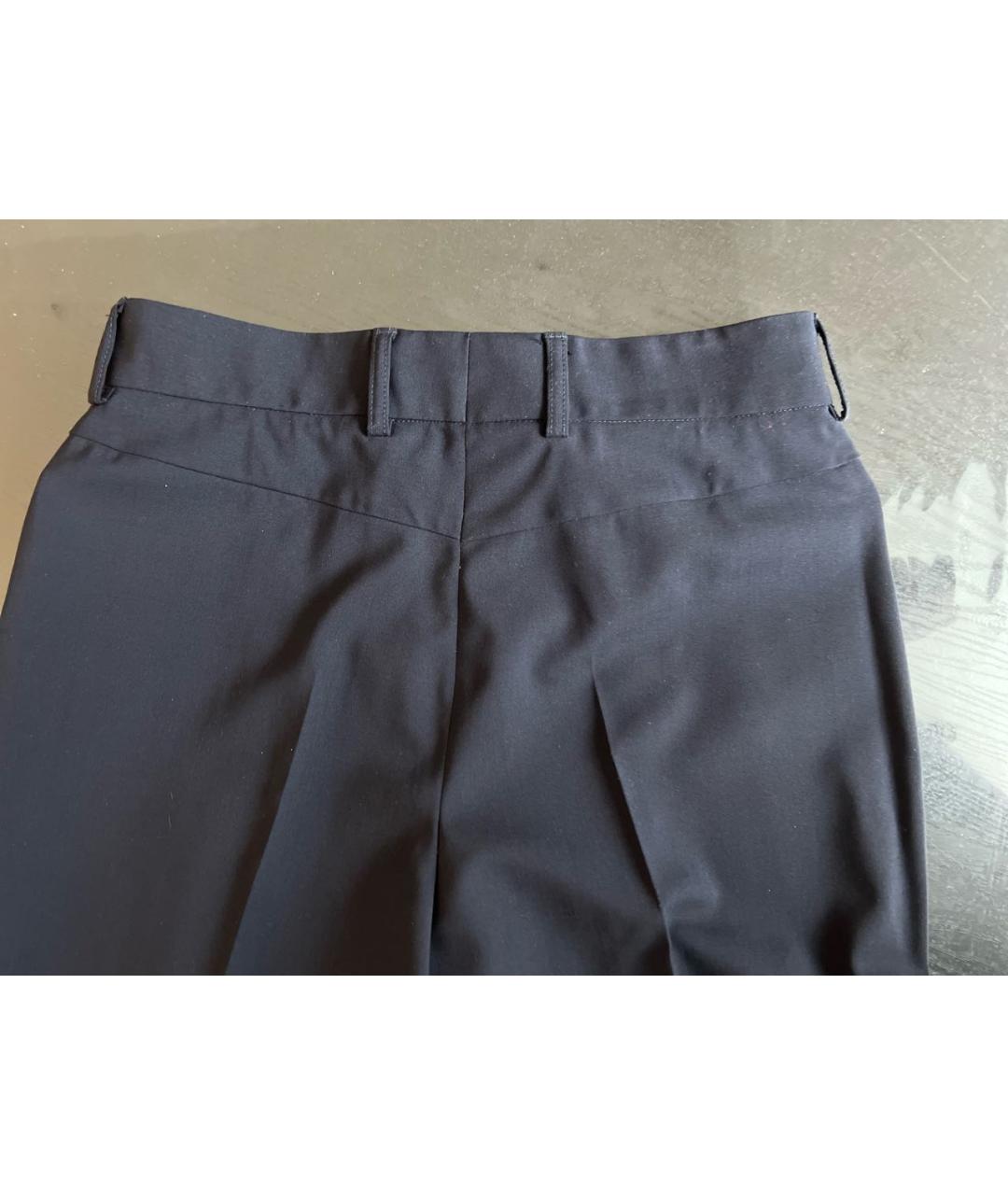 BOGNER Темно-синие шерстяные прямые брюки, фото 4