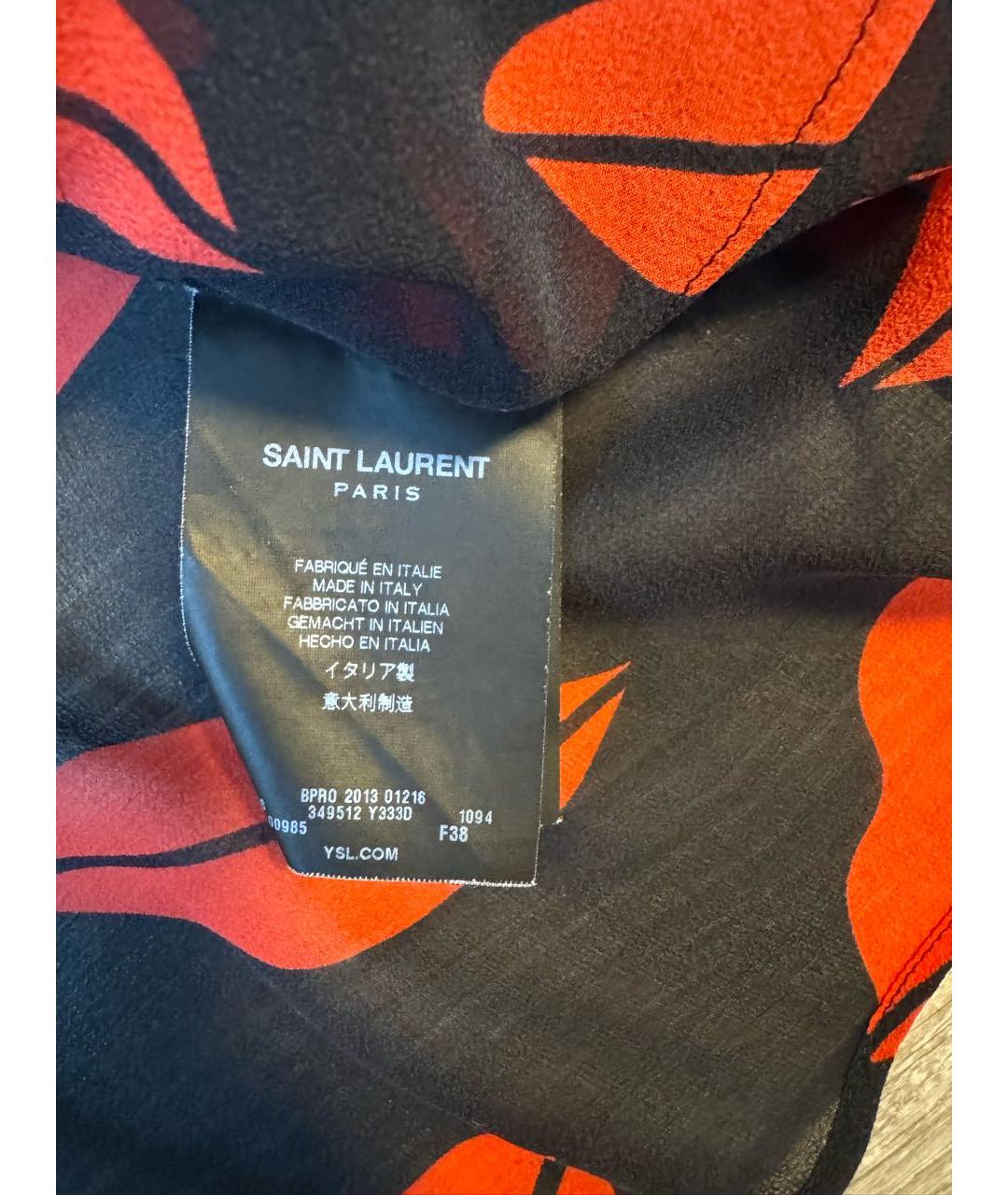 SAINT LAURENT Черная шелковая блузы, фото 5