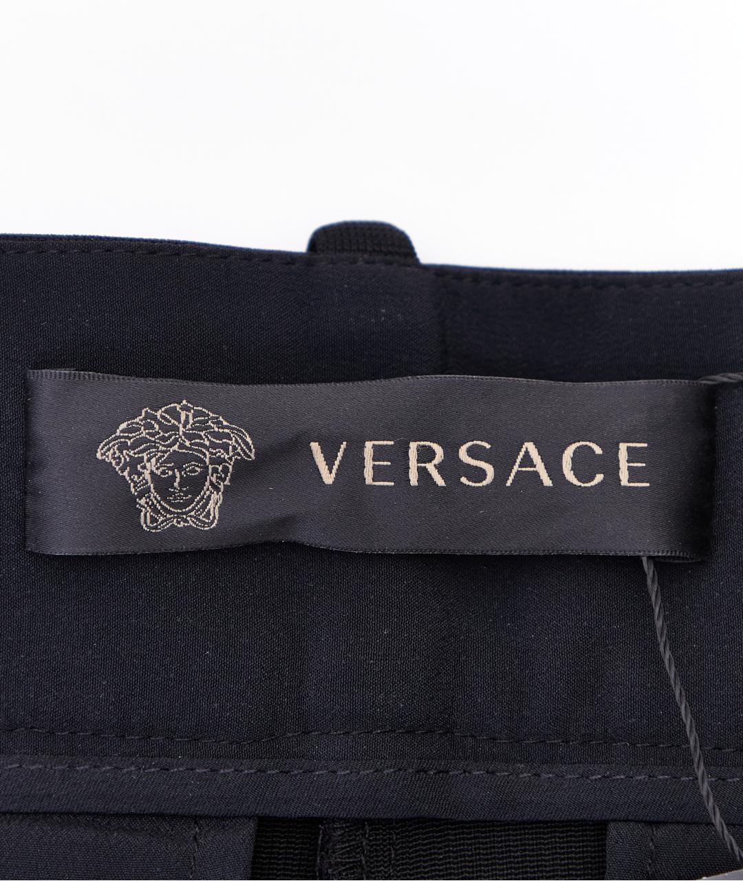 VERSACE Черные брюки узкие, фото 7