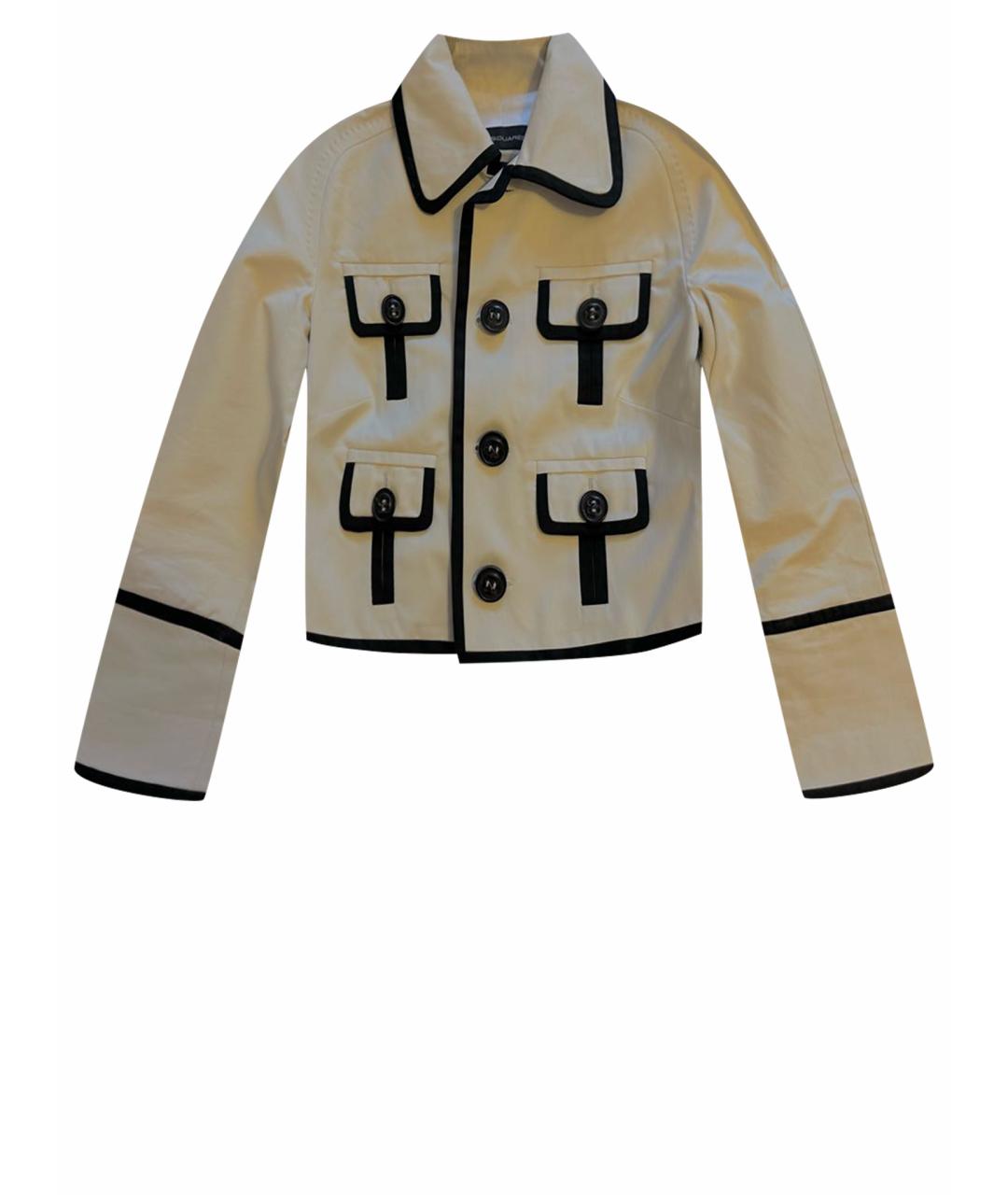DSQUARED2 Бежевый хлопковый жакет/пиджак, фото 1