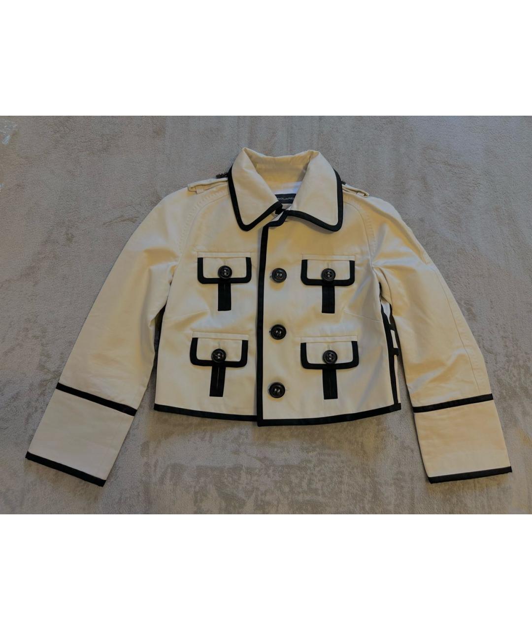 DSQUARED2 Бежевый хлопковый жакет/пиджак, фото 5