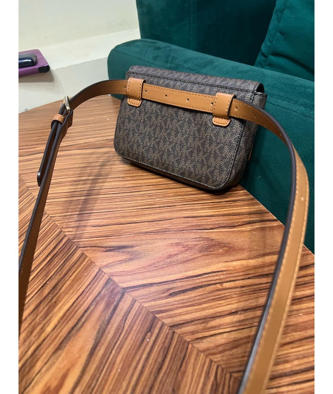 MICHAEL KORS Коричневая поясная сумка, фото 3