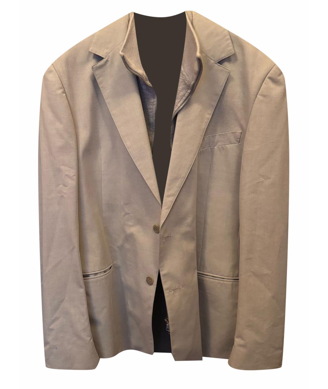 GIANFRANCO FERRE Бежевый хлопковый пиджак, фото 1