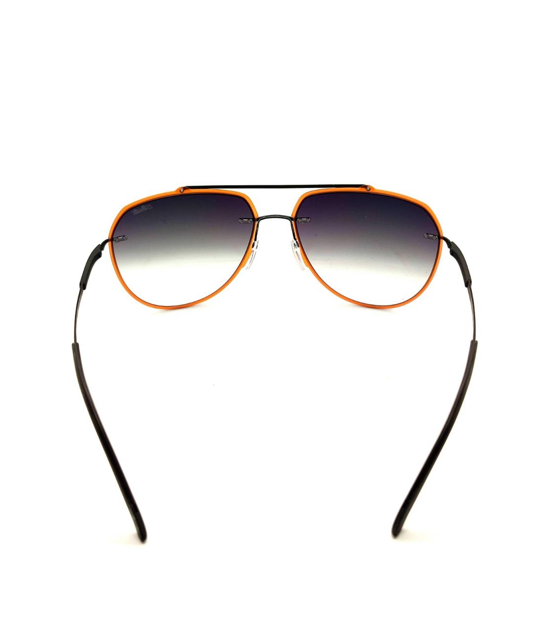 SILHOUETTE Коричневые металлические солнцезащитные очки, фото 5
