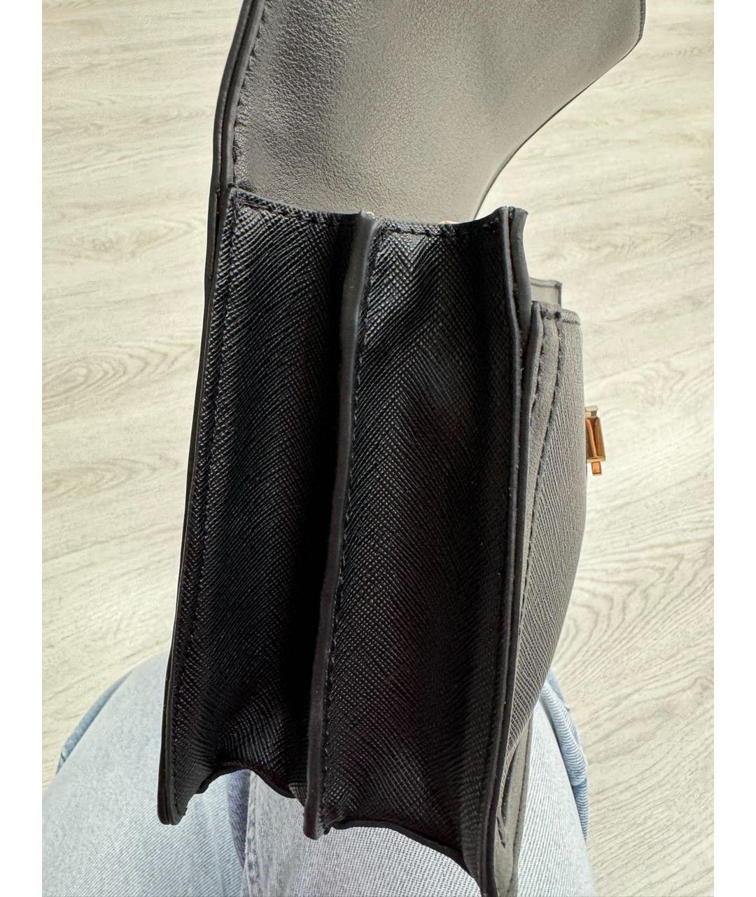 LIU JO Черная сумка с короткими ручками из искусственной кожи, фото 4
