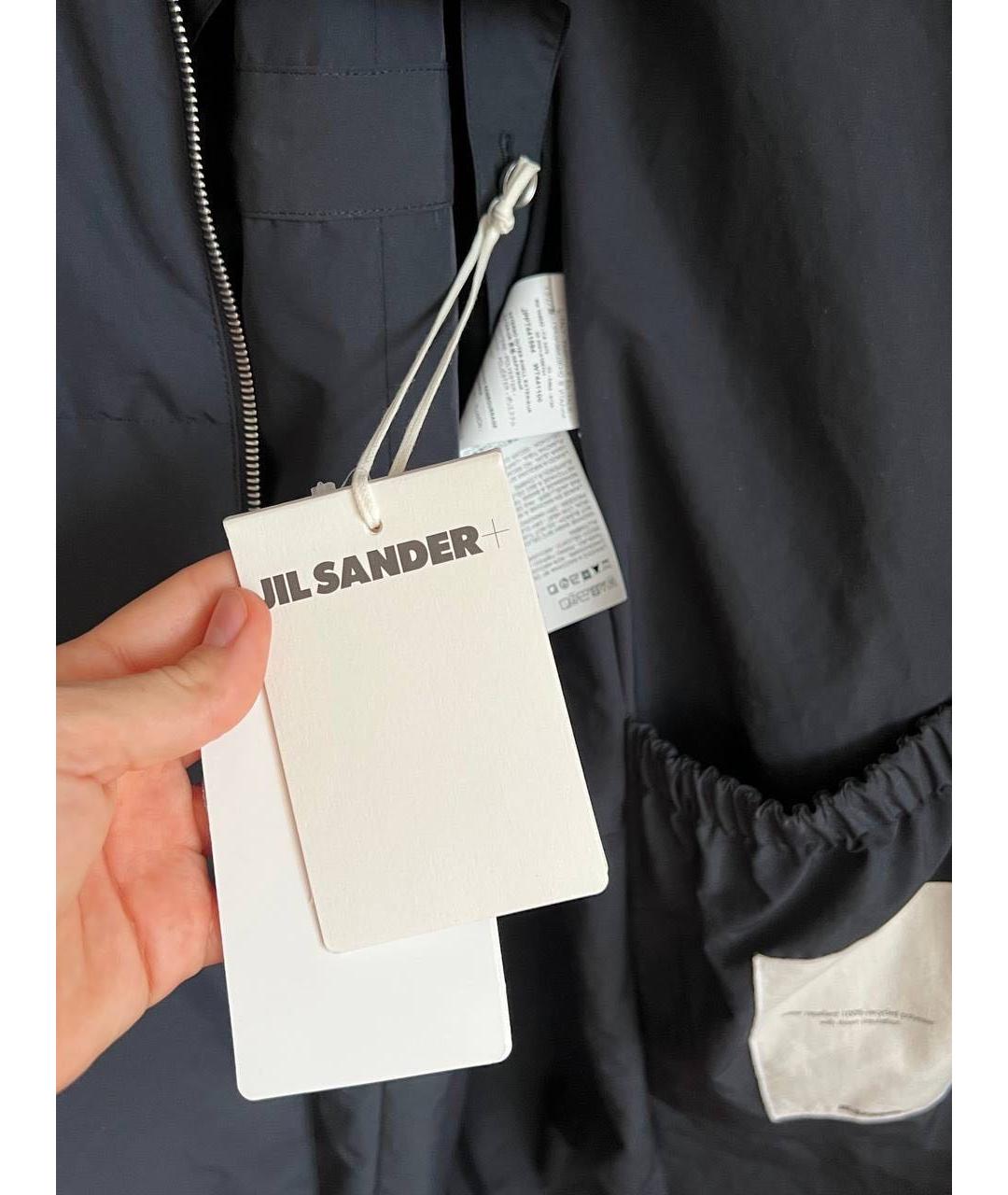 JIL SANDER Темно-синий полиэстеровый пуховик, фото 3
