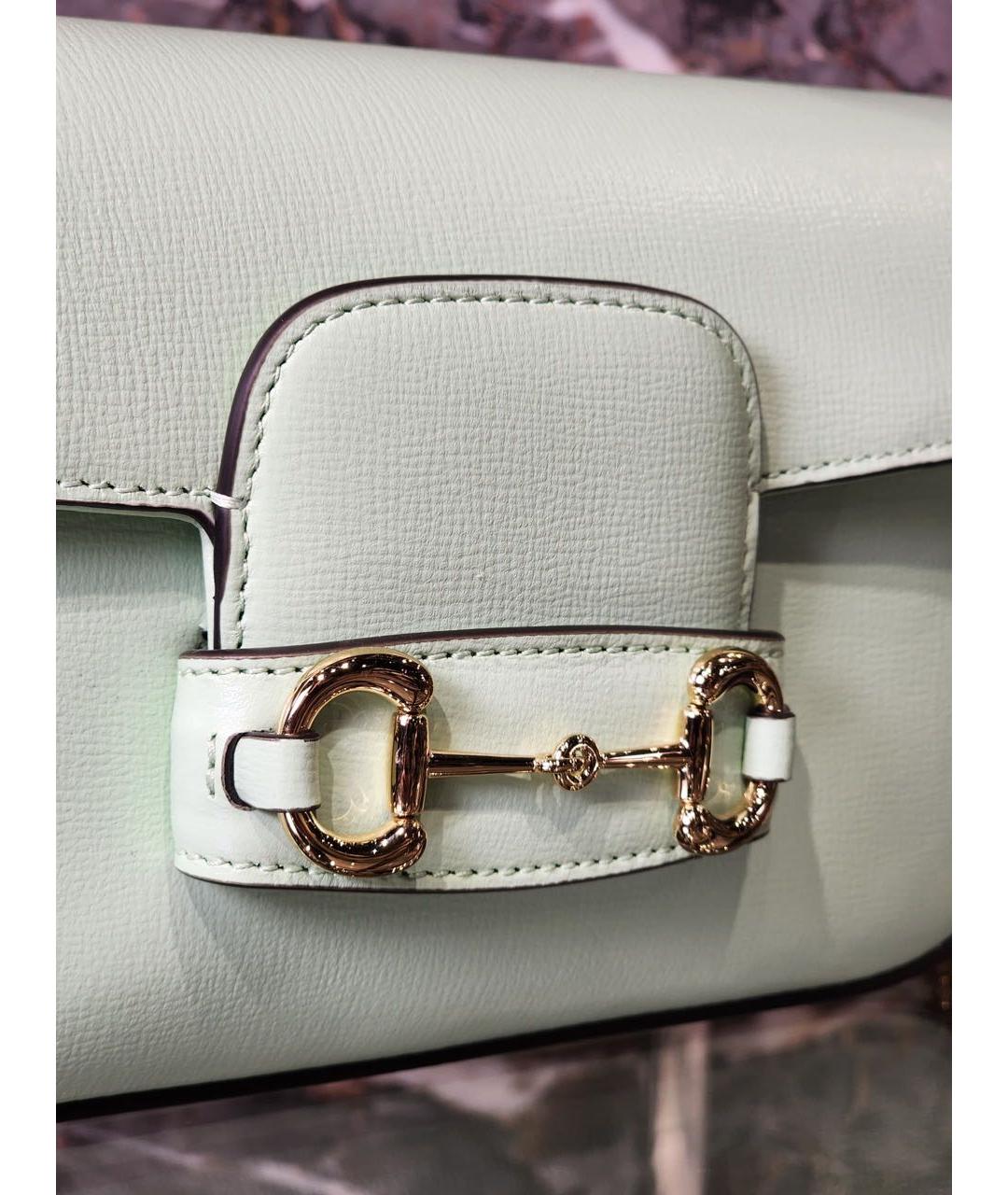 GUCCI Зеленая кожаная сумка через плечо, фото 3