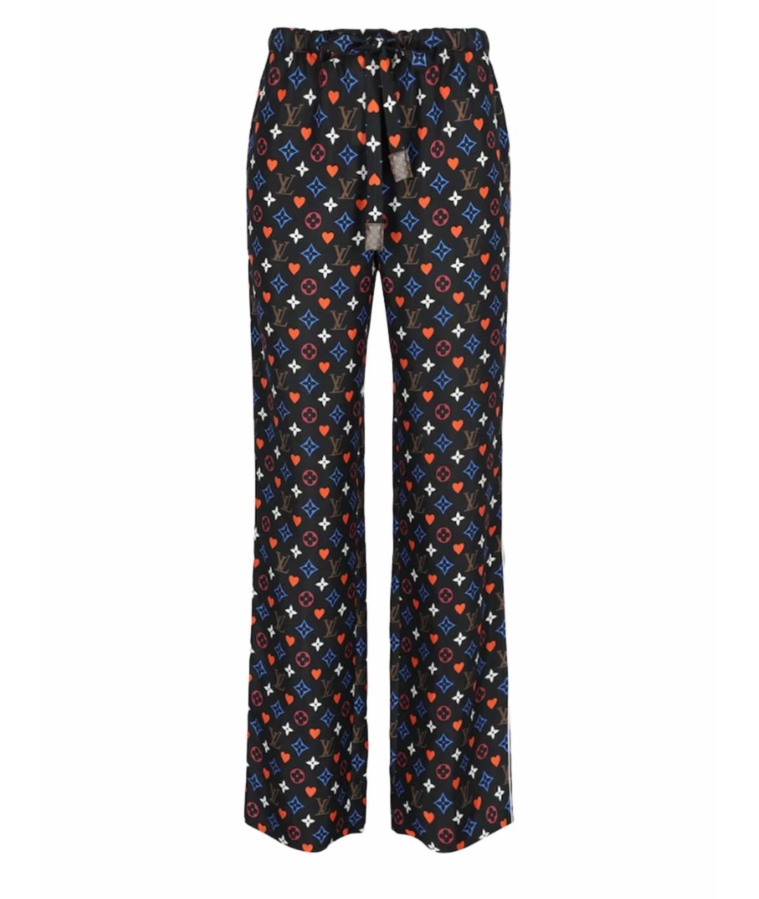 LOUIS VUITTON Мульти шелковые брюки широкие, фото 1