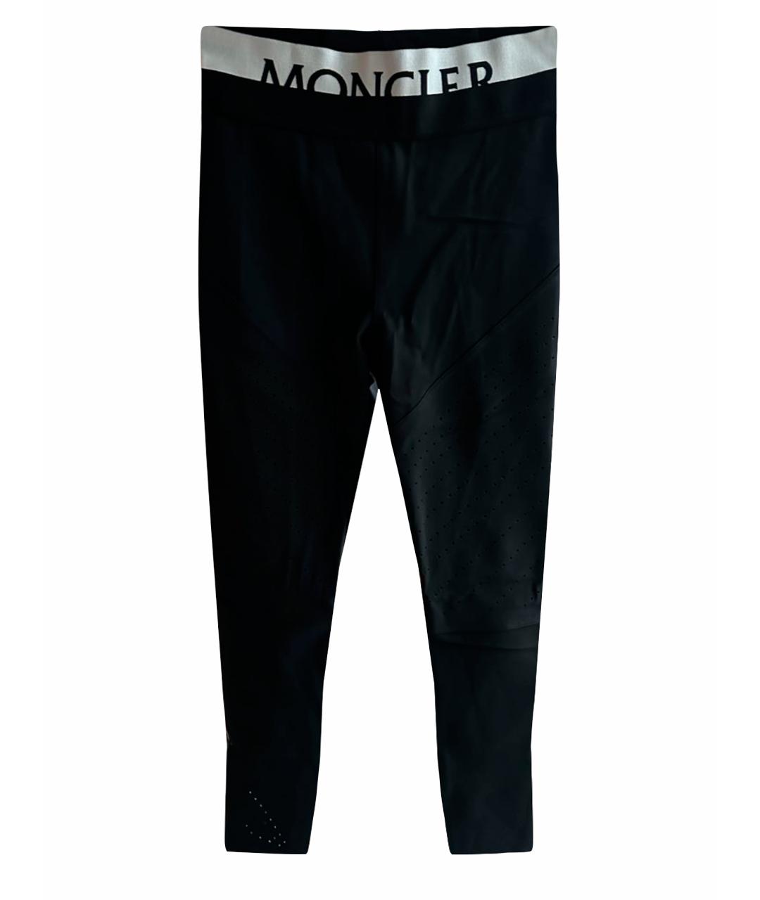 MONCLER Черные полиамидовые спортивные брюки и шорты, фото 1