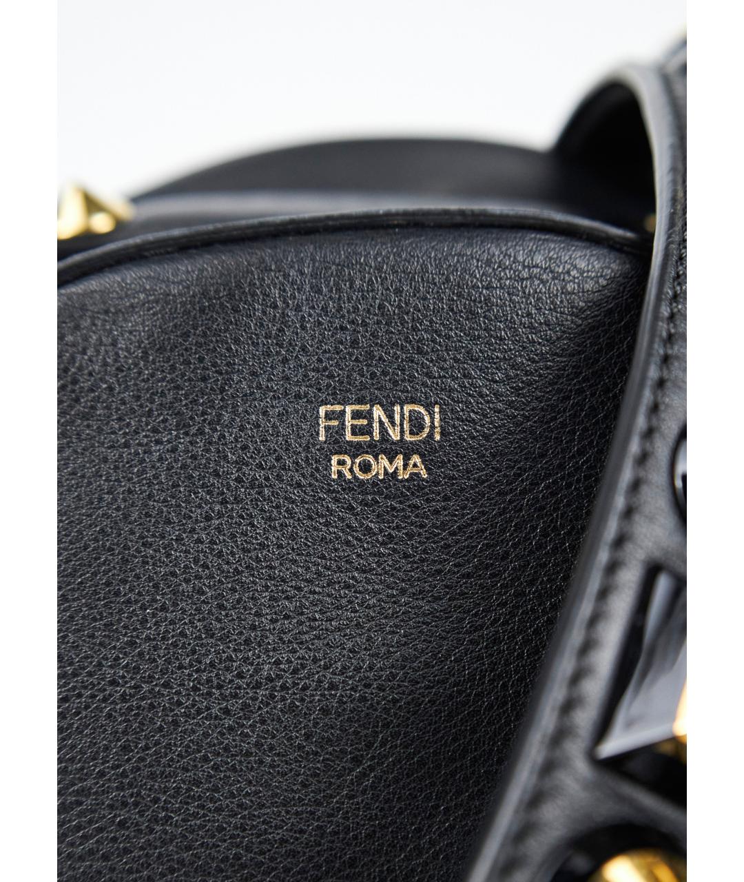 FENDI Черный кожаный рюкзак, фото 5