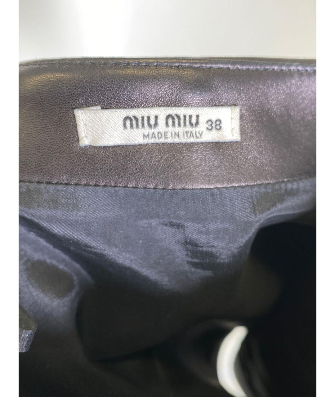 MIU MIU Черная юбка мини, фото 4