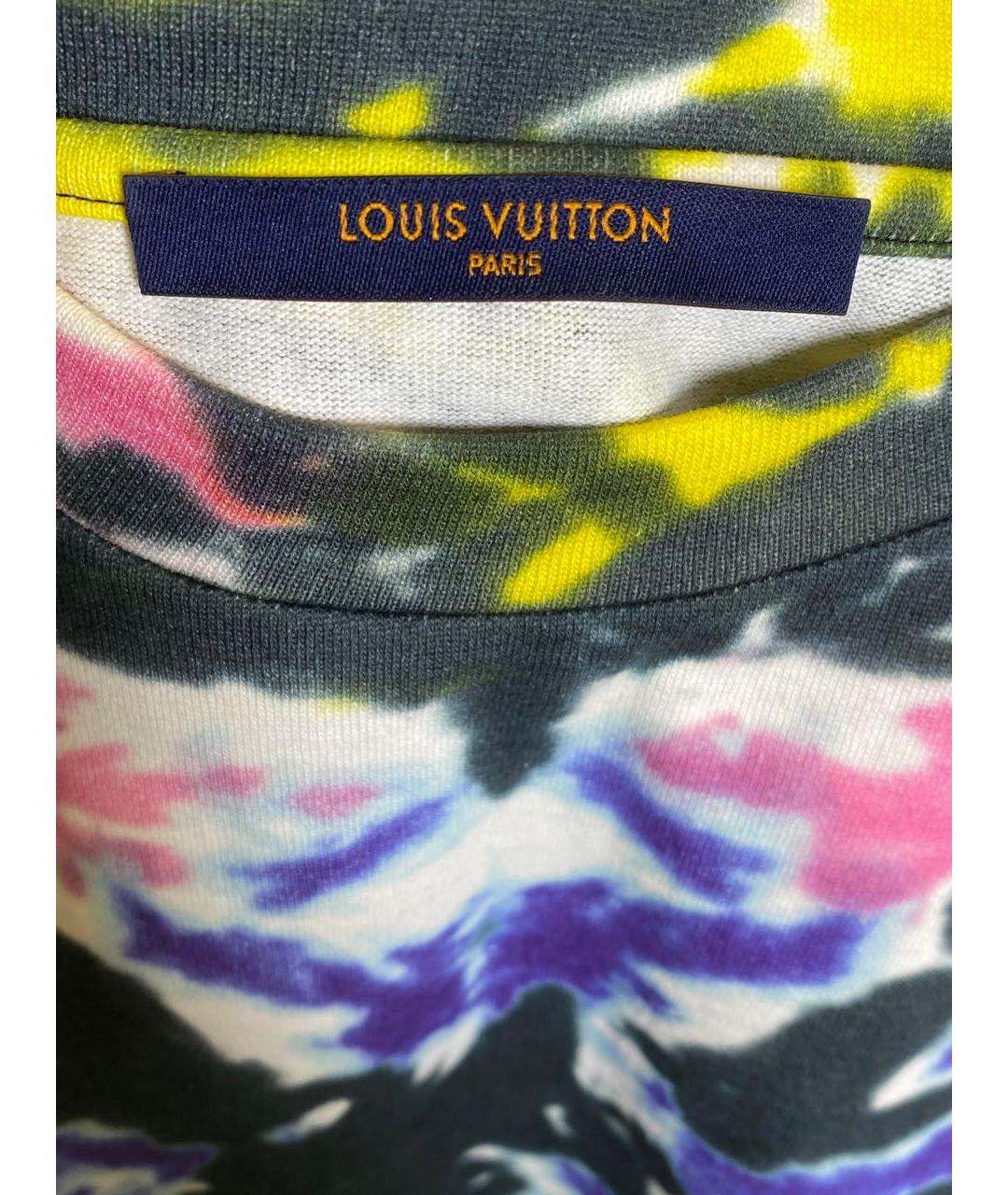 LOUIS VUITTON PRE-OWNED Мульти хлопковая футболка, фото 5