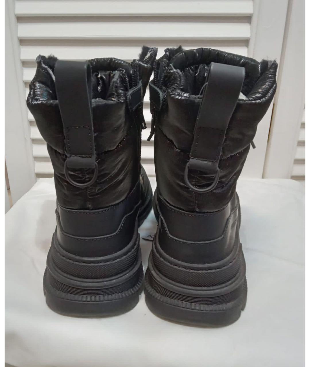 DOLCE&GABBANA Черные текстильные ботинки, фото 5