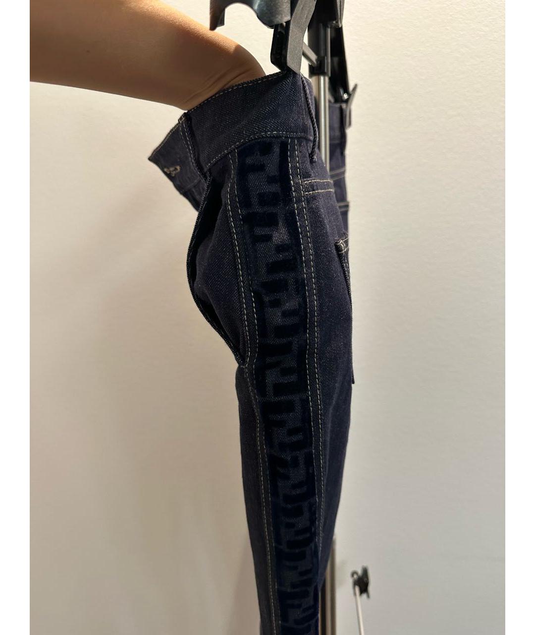 FENDI Темно-синие джинсы слим, фото 4