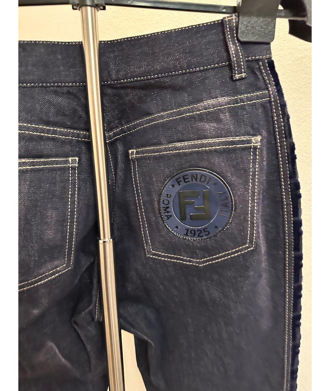 FENDI Темно-синие джинсы слим, фото 5