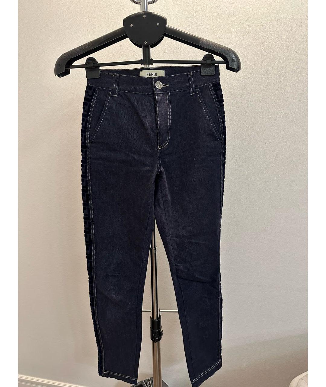 FENDI Темно-синие джинсы слим, фото 8
