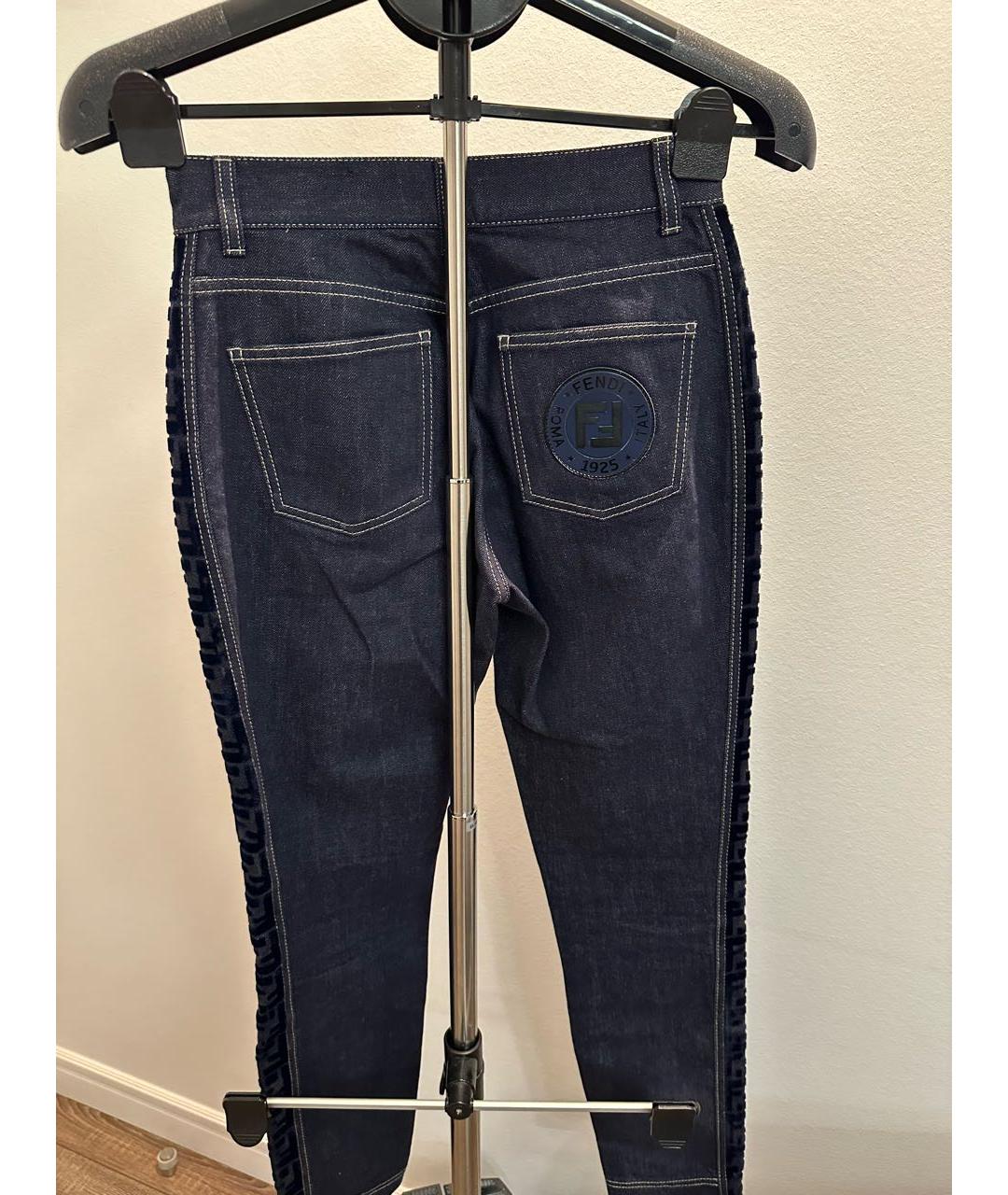 FENDI Темно-синие джинсы слим, фото 2
