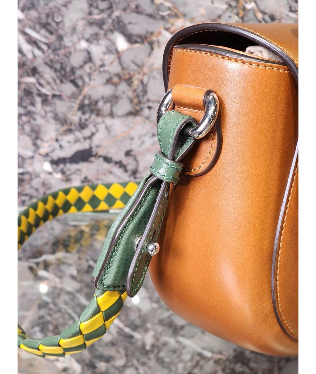 GUCCI Коричневая кожаная сумка через плечо, фото 3