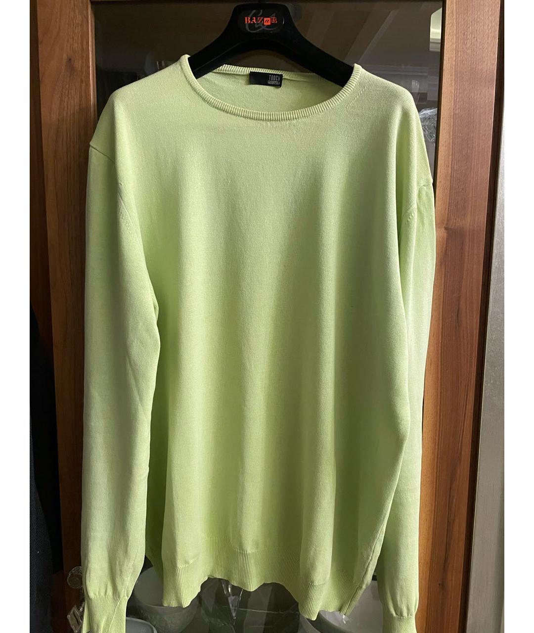 LA PERLA Салатовый хлопковый джемпер / свитер, фото 5