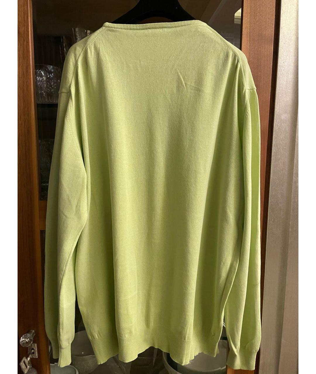 LA PERLA Салатовый хлопковый джемпер / свитер, фото 2