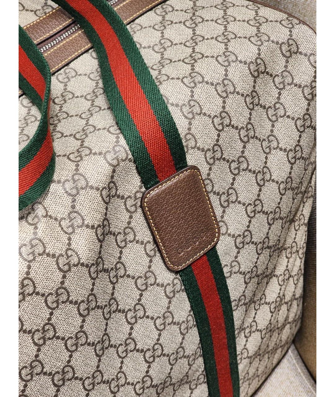 GUCCI Бежевая дорожная/спортивная сумка, фото 3