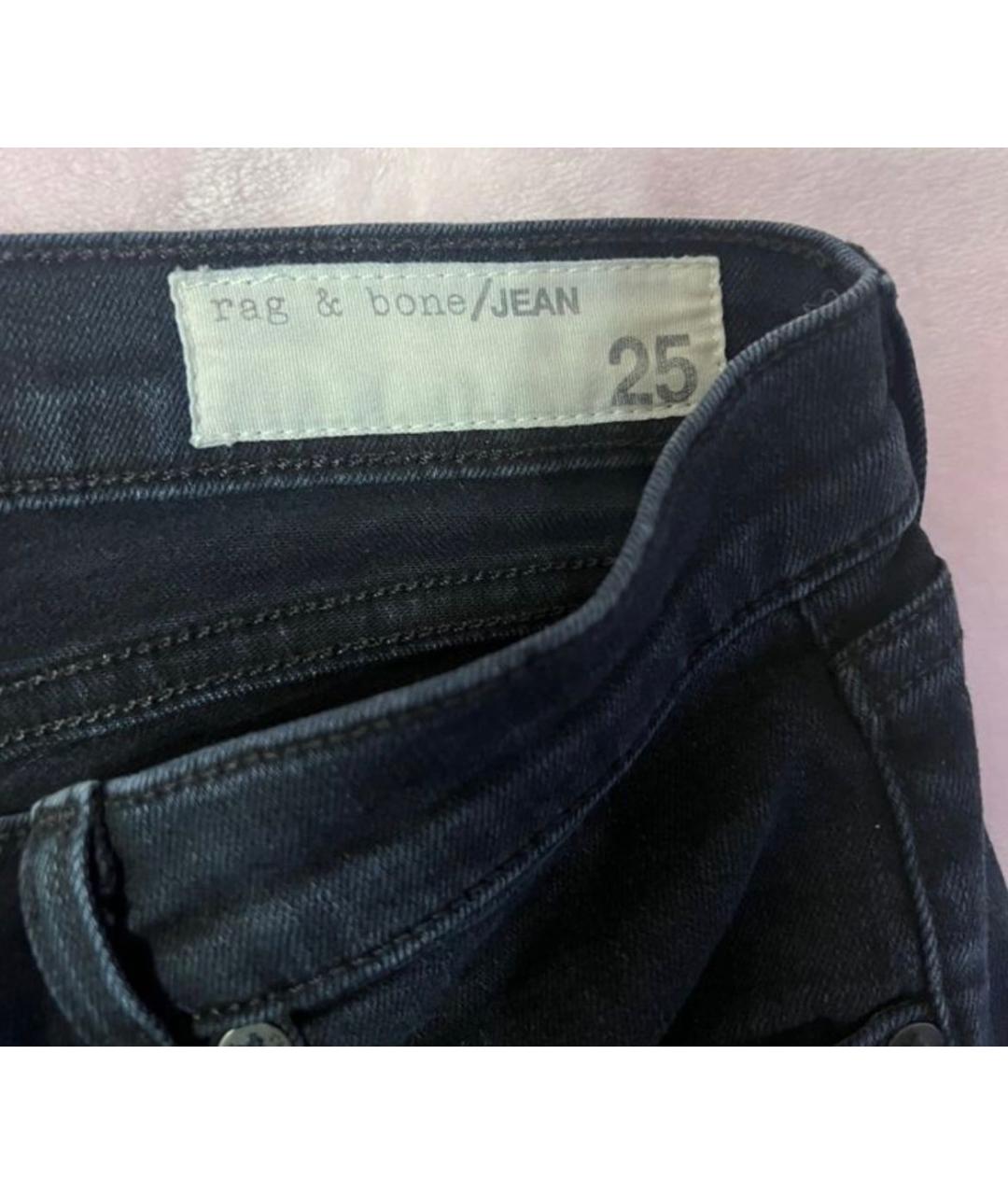RAG&BONE Антрацитовые хлопковые джинсы слим, фото 5