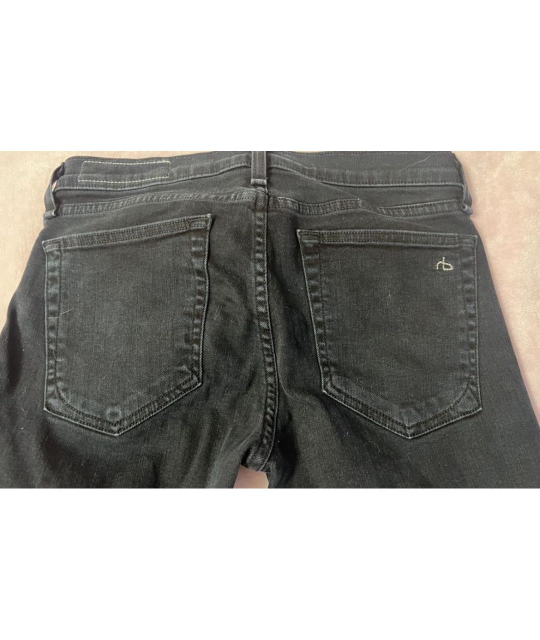 RAG&BONE Антрацитовые хлопковые джинсы слим, фото 2