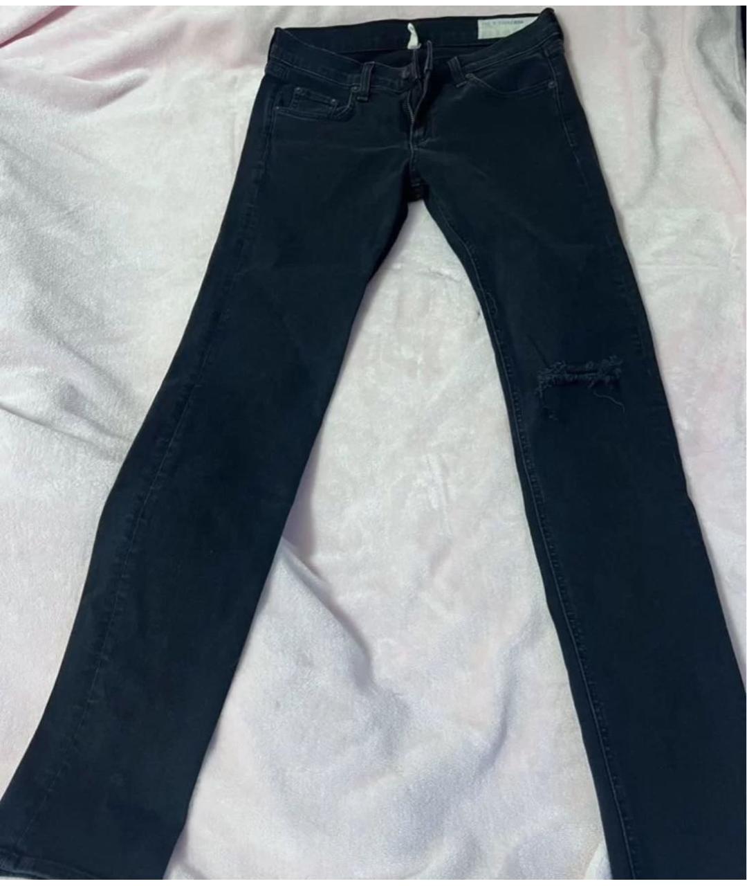 RAG&BONE Антрацитовые хлопковые джинсы слим, фото 6