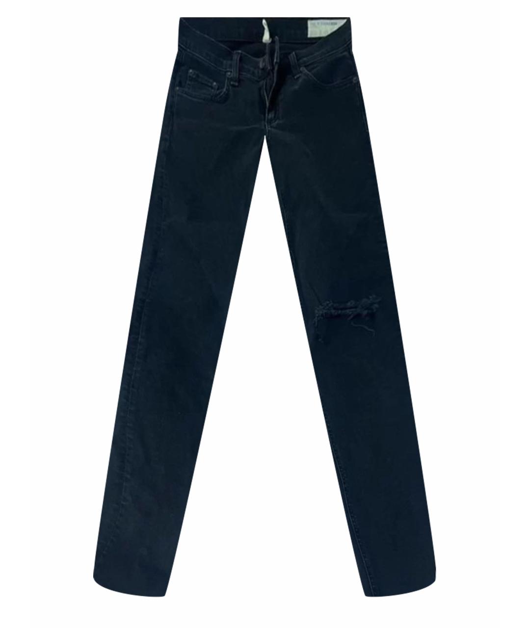 RAG&BONE Антрацитовые хлопковые джинсы слим, фото 1