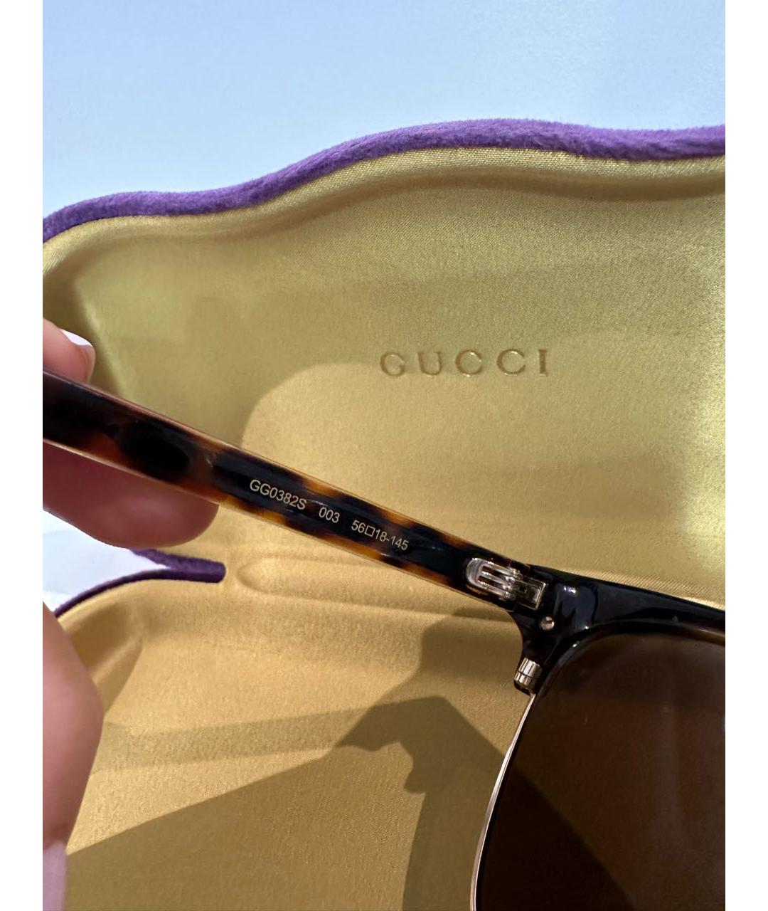 GUCCI Коричневые солнцезащитные очки, фото 2
