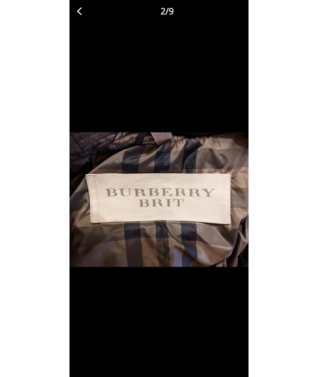 BURBERRY Хаки полиамидовый пуховик, фото 2