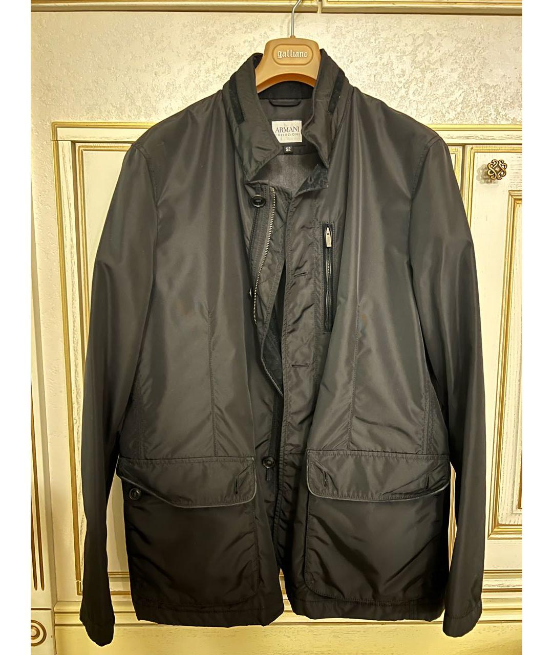 ARMANI COLLEZIONI Черная полиамидовая куртка, фото 5
