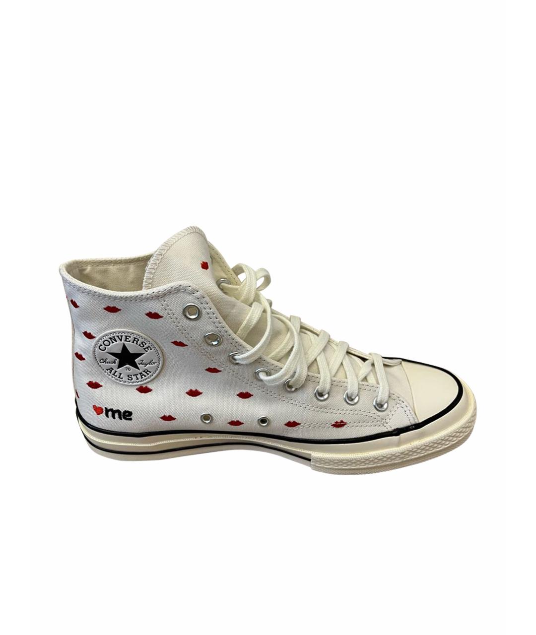 CONVERSE Белые текстильные высокие кроссовки / кеды, фото 1