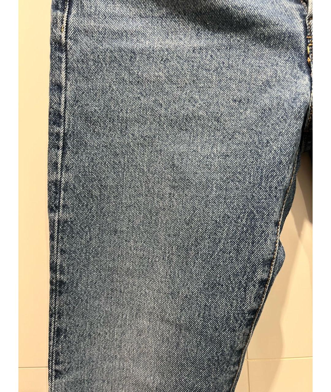 LEVI'S Синие хлопковые прямые джинсы, фото 2
