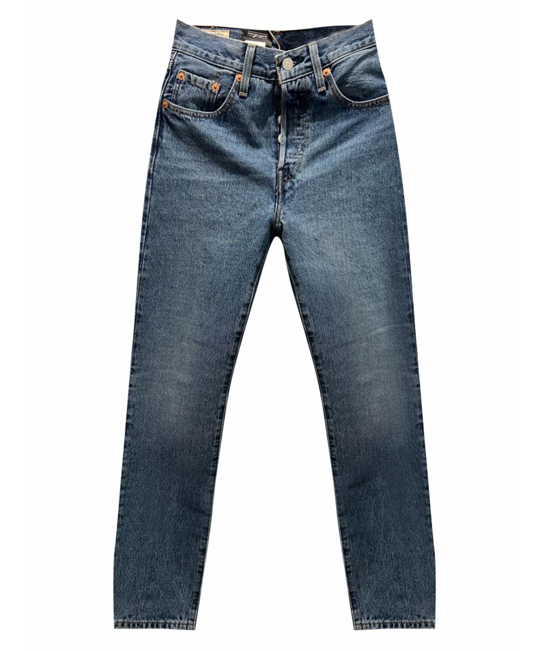 LEVI'S Синие хлопковые прямые джинсы, фото 6
