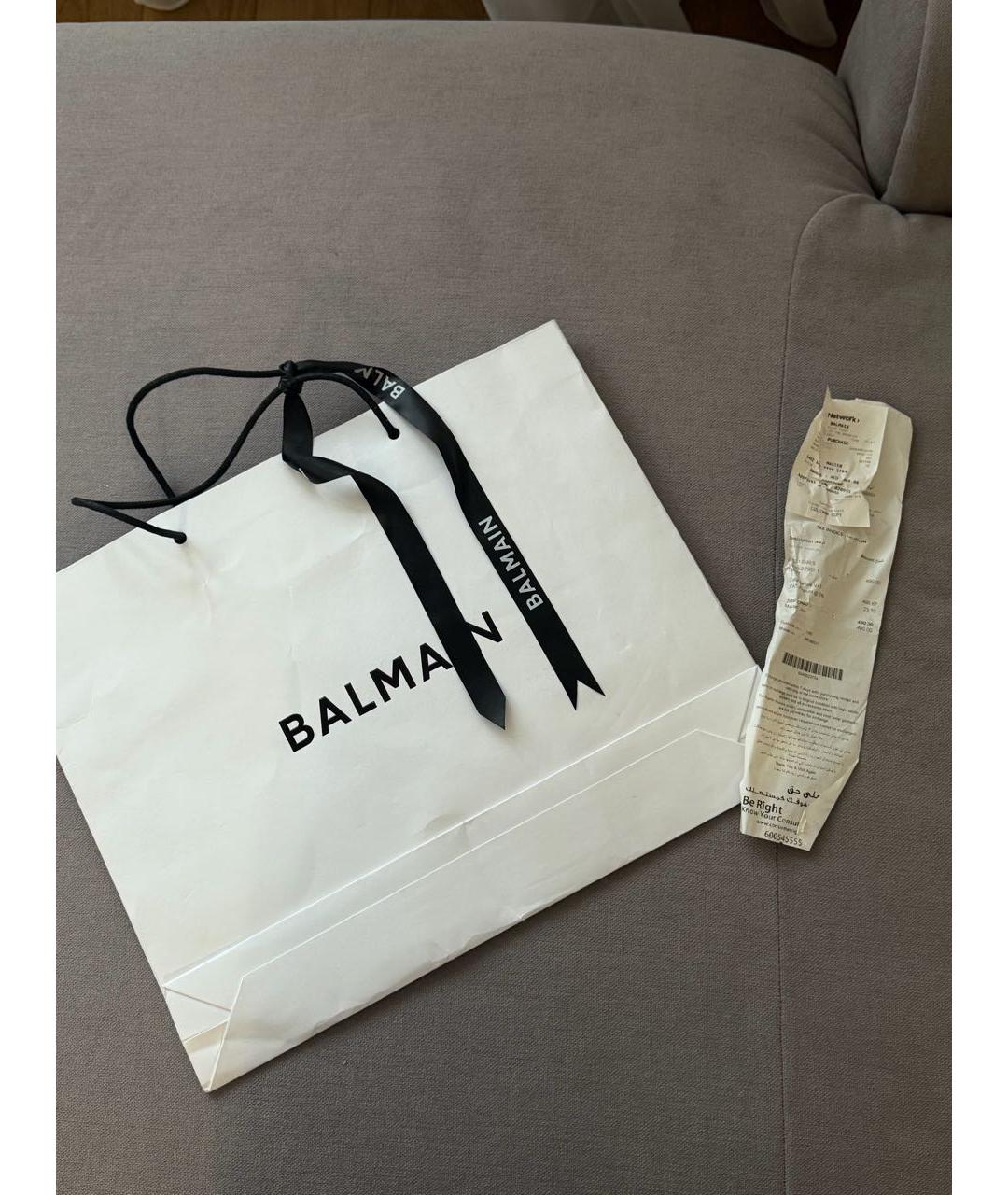BALMAIN Черная хлопковая футболка, фото 5