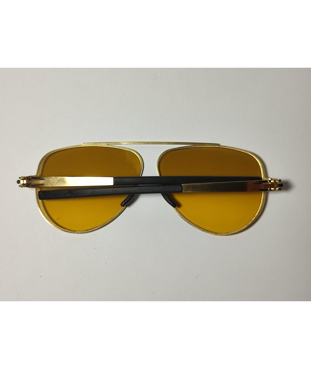 ICBERLIN Золотые металлические солнцезащитные очки, фото 5