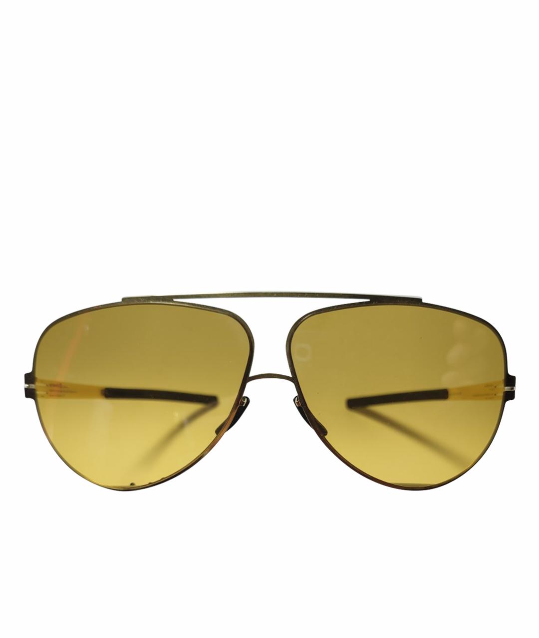 ICBERLIN Золотые металлические солнцезащитные очки, фото 1