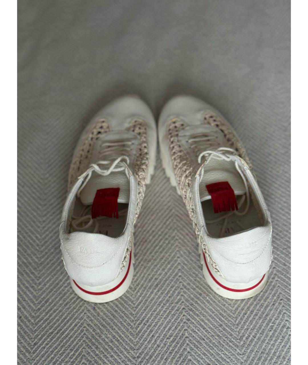 FABI Белые кожаные кроссовки, фото 3