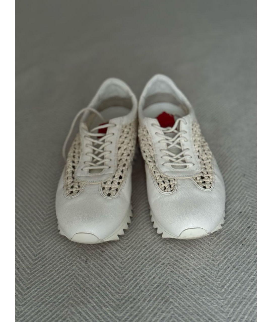 FABI Белые кожаные кроссовки, фото 2