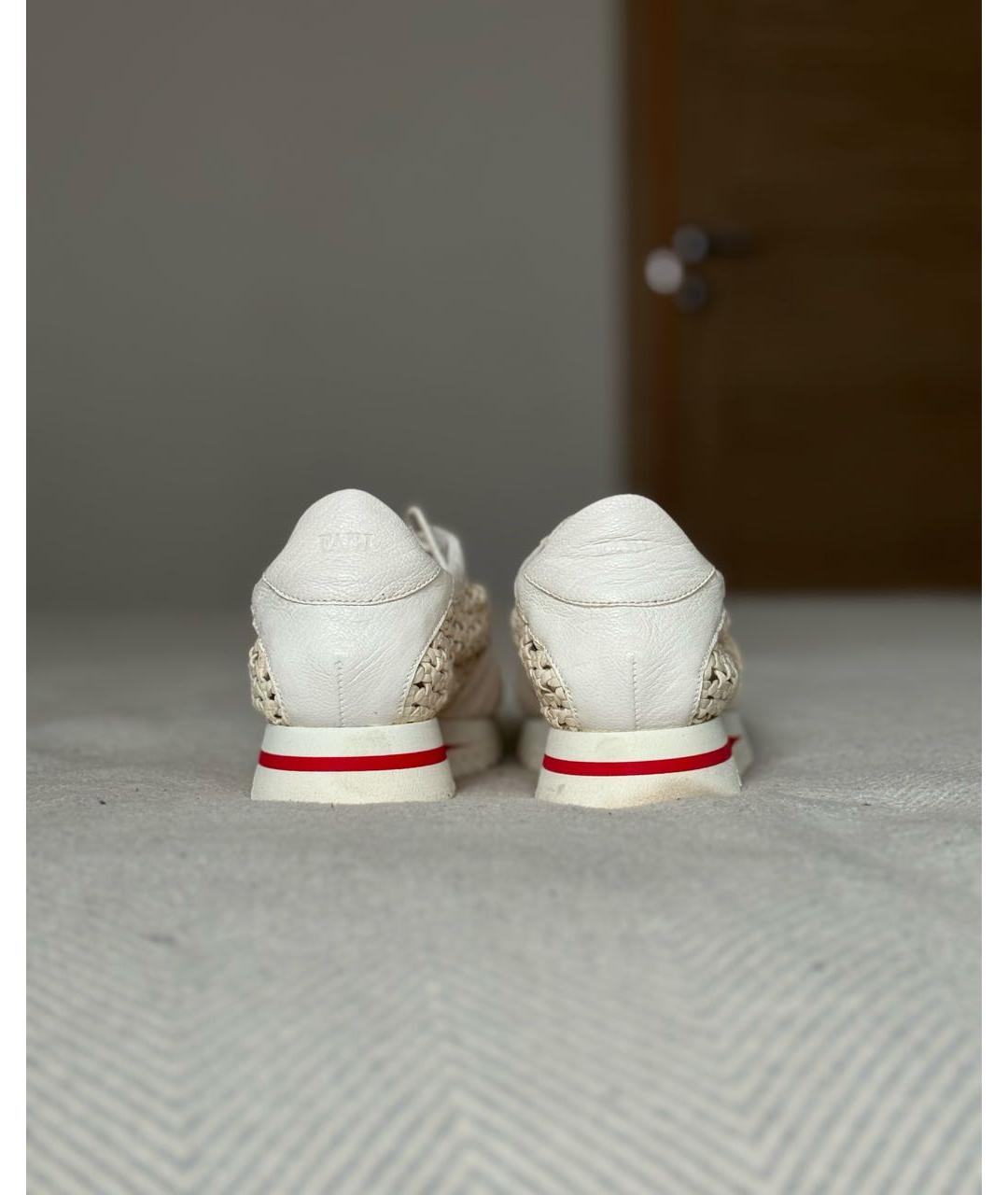 FABI Белые кожаные кроссовки, фото 4