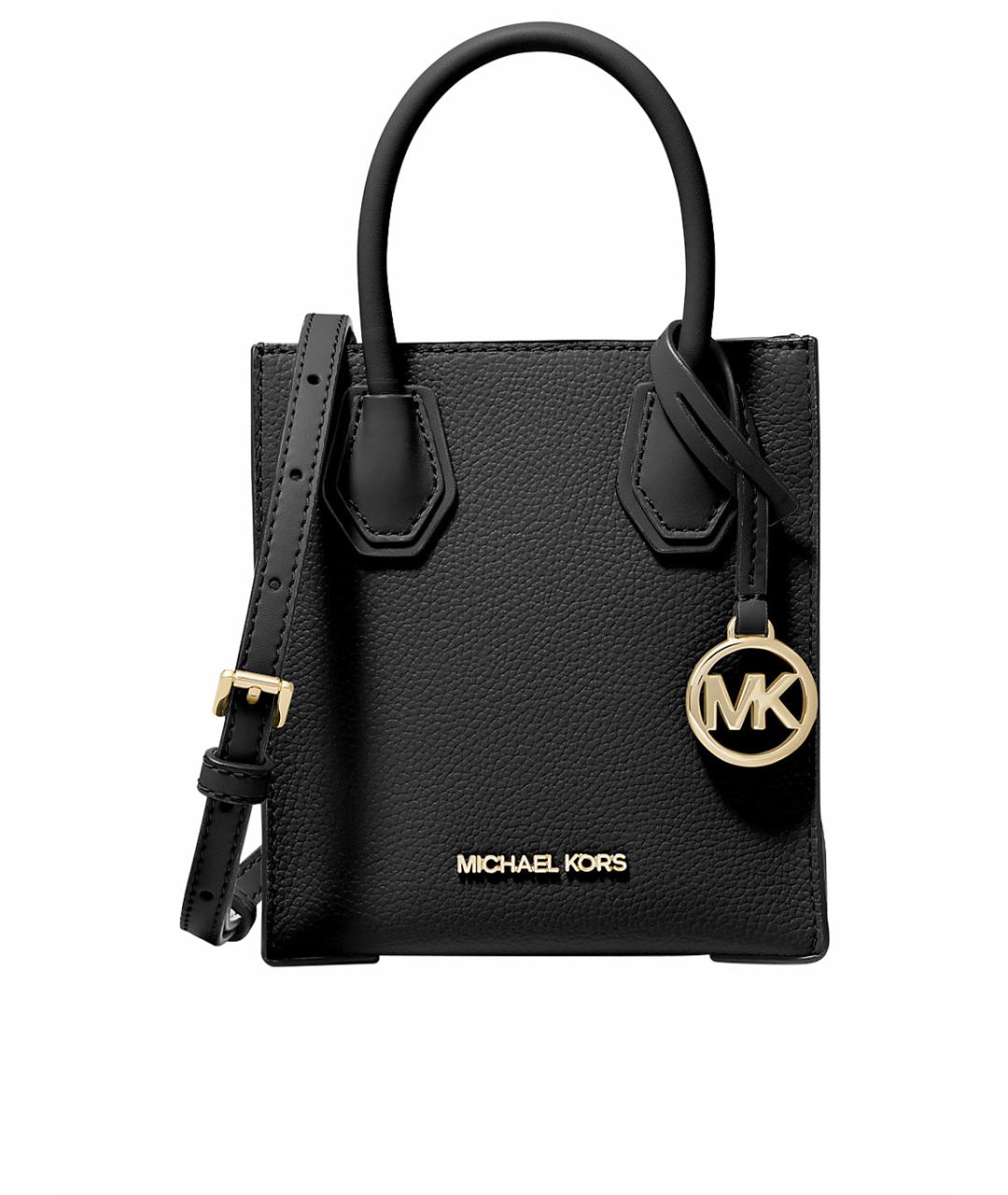 MICHAEL KORS Черная кожаная сумка тоут, фото 1