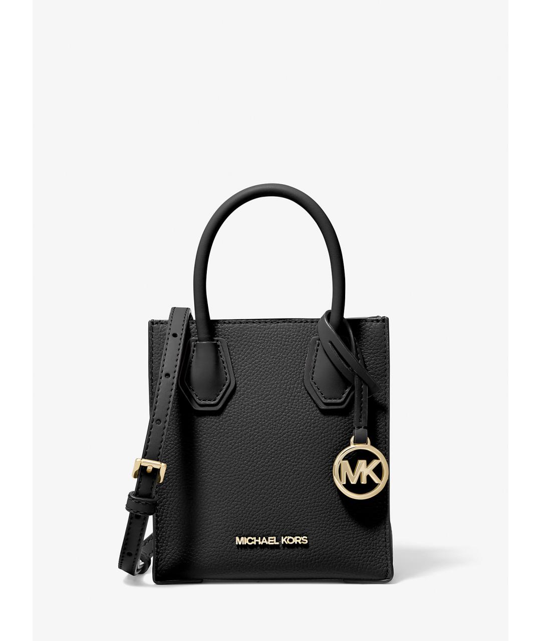 MICHAEL KORS Черная кожаная сумка тоут, фото 1