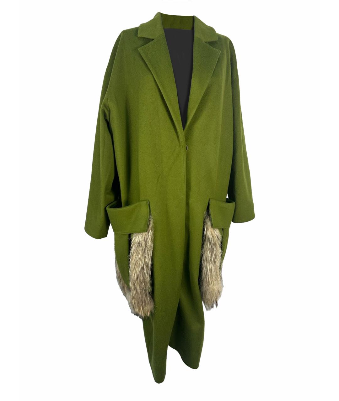 RUBAN Зеленые шерстяное пальто, фото 1