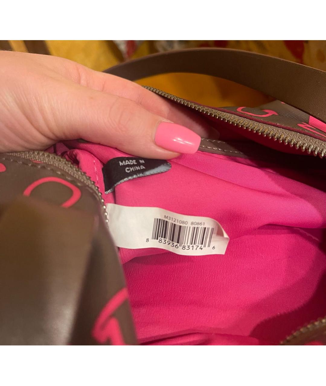 MARC BY MARC JACOBS Коричневая сумка с короткими ручками из искусственной кожи, фото 8