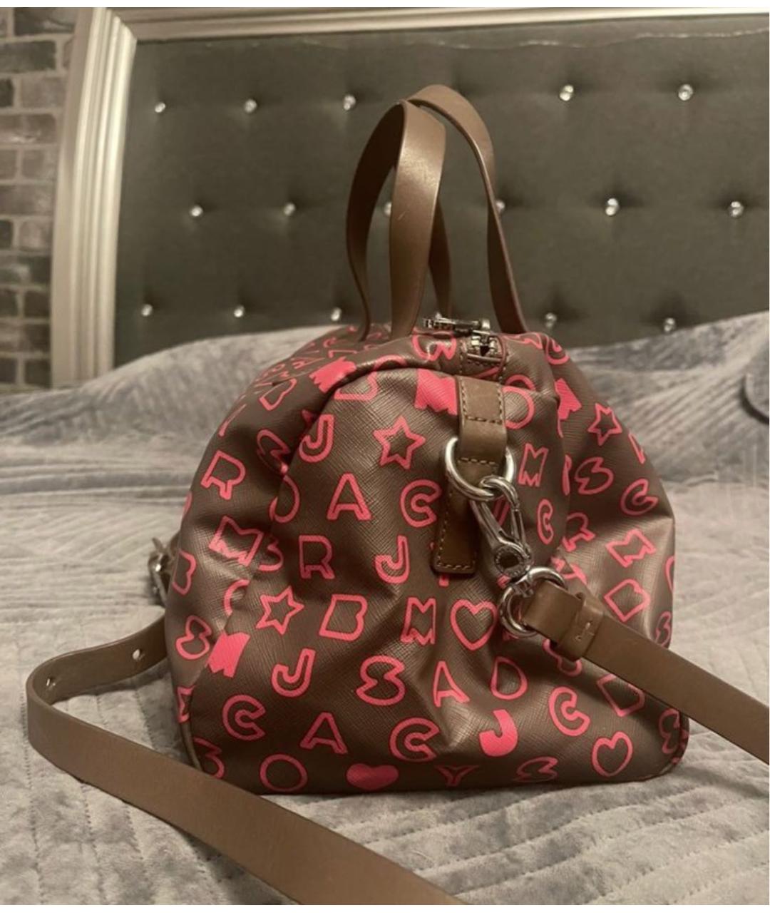 MARC BY MARC JACOBS Коричневая сумка с короткими ручками из искусственной кожи, фото 5