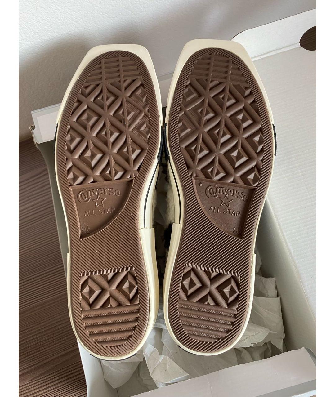CONVERSE Белые бархатные высокие кроссовки / кеды, фото 7