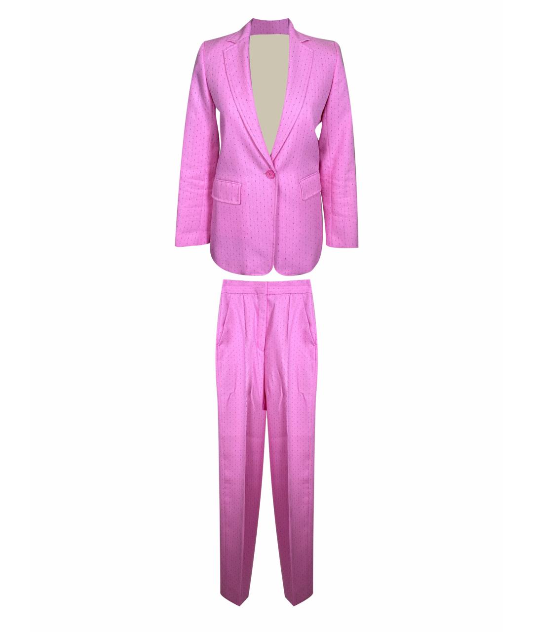 SANDRO Розовый хлопковый костюм с брюками, фото 1